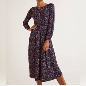 BODEN Sasha Navy Crown Flag Royal Print  - Size 4